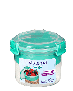 Sistema Breakfast TO GO Frischhaltedose mit Fächern und Löffel